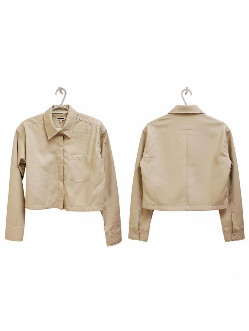 Good American Ivory Utility Jacket Cropped Design